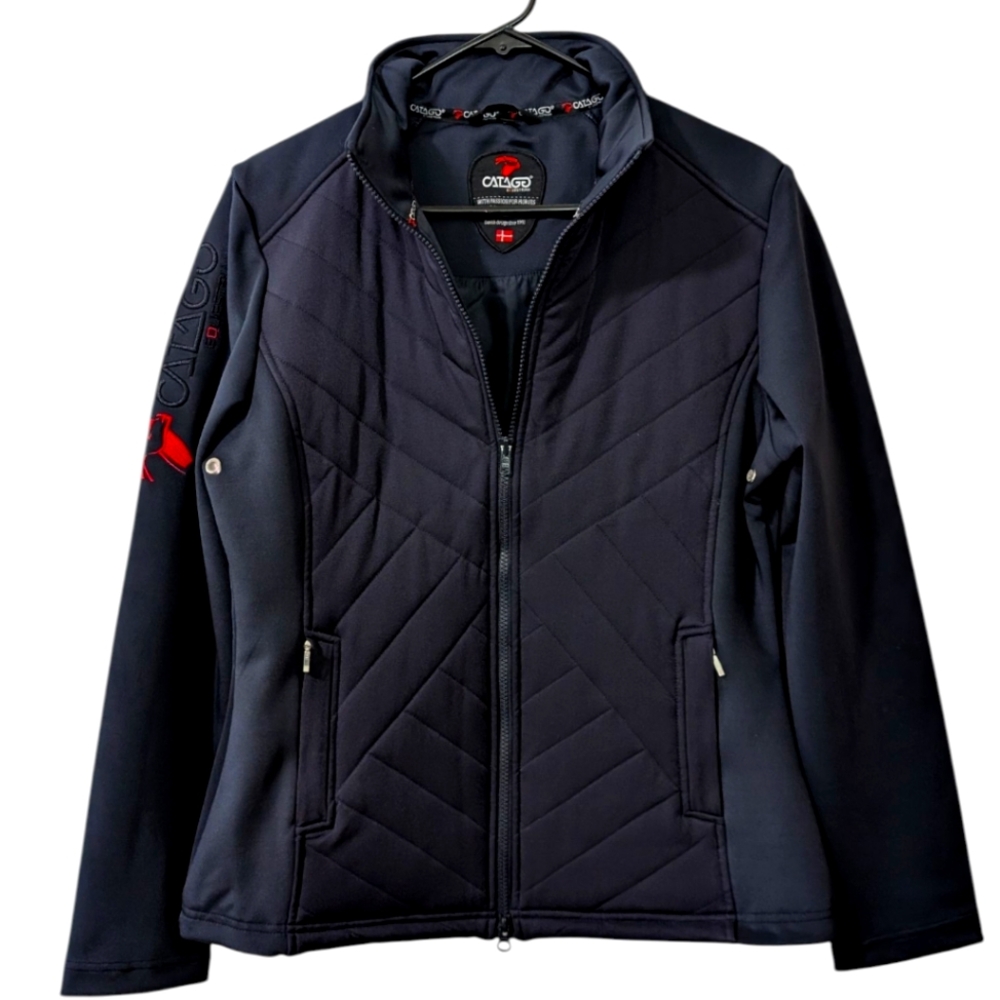 Catago Equestrian Women's Navy Quilted Softshell.